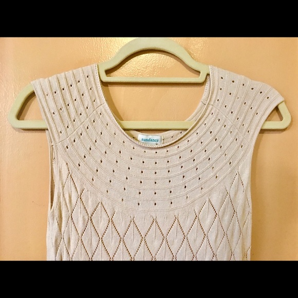 Sundance X-small knit dress in cream. Worn once. No snags. - Picture 4 of 6